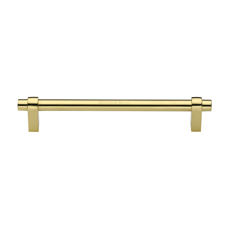 Heritage Brass Cabinet Pull Industrial Design 192mm CTC Polished Brass Finish - C2480 192-PB - Choice Handles