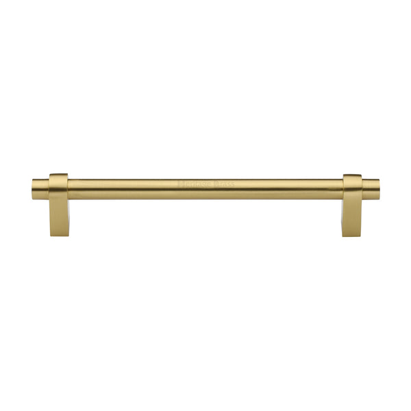 Heritage Brass Cabinet Pull Industrial Design 192mm CTC Satin Brass Finish - C2480 192-SB - Choice Handles