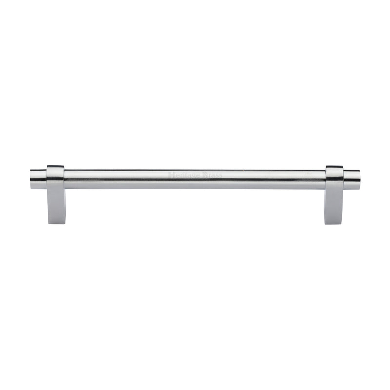 Heritage Brass Cabinet Pull Industrial Design 192mm CTC Satin Chrome Finish - C2480 192-SC - Choice Handles