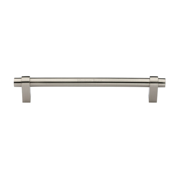 Heritage Brass Cabinet Pull Industrial Design 192mm CTC Satin Nickel Finish - C2480 192-SN - Choice Handles