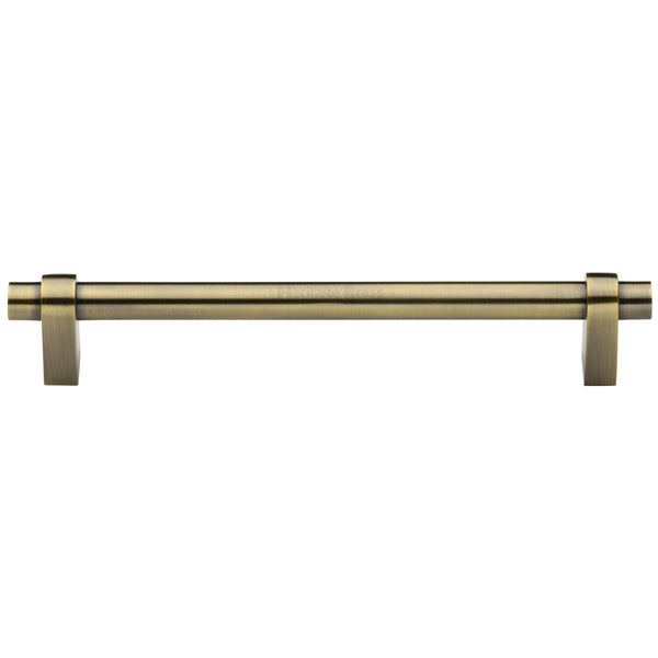 Heritage Brass Cabinet Pull Industrial Design 256mm CTC Antique Brass Finish - C2480 256-AT - Choice Handles