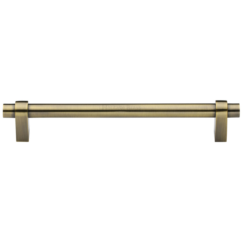 Heritage Brass Cabinet Pull Industrial Design 256mm CTC Antique Brass Finish - C2480 256-AT - Choice Handles