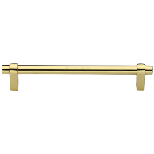 Heritage Brass Cabinet Pull Industrial Design 256mm CTC Polished Brass Finish - C2480 256-PB - Choice Handles