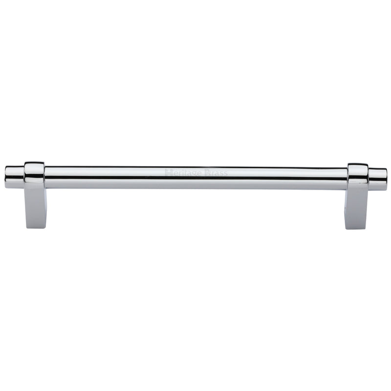 Heritage Brass Cabinet Pull Industrial Design 256mm CTC Polished Chrome Finish - C2480 256-PC - Choice Handles