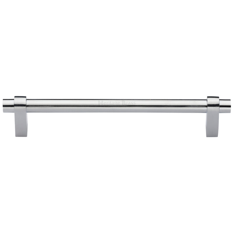 Heritage Brass Cabinet Pull Industrial Design 256mm CTC Satin Chrome Finish - C2480 256-SC - Choice Handles