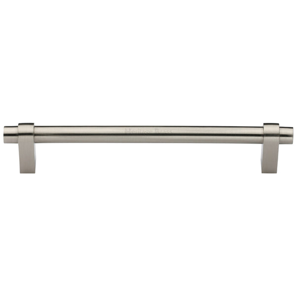 Heritage Brass Cabinet Pull Industrial Design 256mm CTC Satin Nickel Finish - C2480 256-SN - Choice Handles