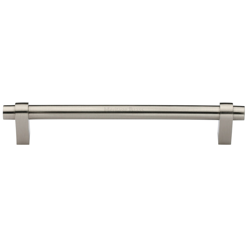 Heritage Brass Cabinet Pull Industrial Design 256mm CTC Satin Nickel Finish - C2480 256-SN - Choice Handles