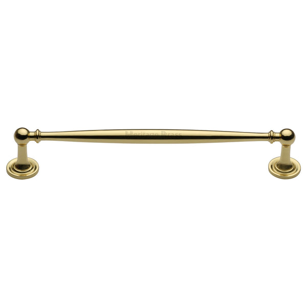 Heritage Brass Cabinet Pull Colonial Design 203mm CTC Polished Brass Finish - C2533 203-PB - Choice Handles