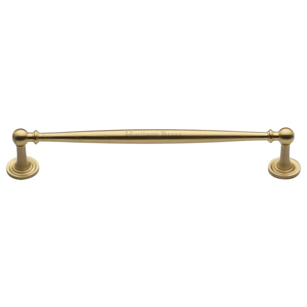Heritage Brass Cabinet Pull Colonial Design 203mm CTC Satin Brass Finish - C2533 203-SB - Choice Handles
