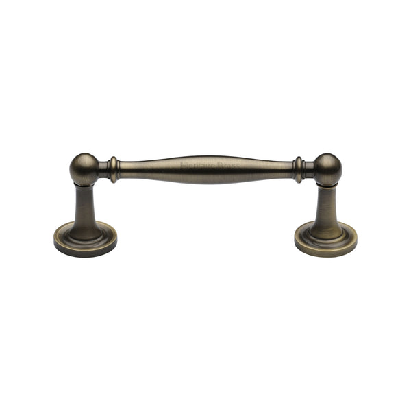 Heritage Brass Cabinet Pull Colonial Design 96mm CTC Antique Finish - C2533 96-AT - Choice Handles