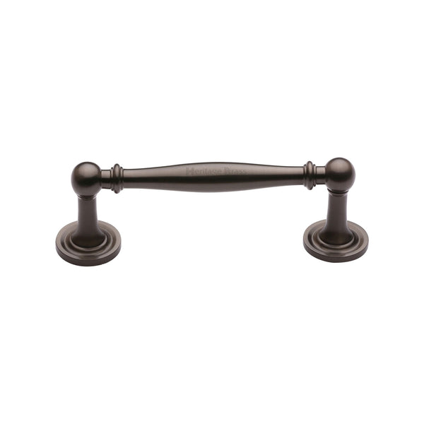 Heritage Brass Cabinet Pull Colonial Design 96mm CTC Matt Bronze Finish - C2533 96-MB - Choice Handles