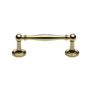 Heritage Brass Cabinet Pull Colonial Design 96mm CTC Polished Brass Finish - C2533 96-PB - Choice Handles