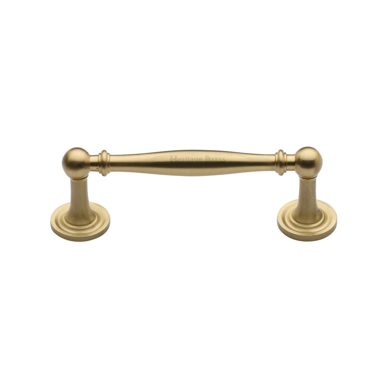 Heritage Brass Cabinet Pull Colonial Design 96mm CTC Satin Brass Finish - C2533 96-SB - Choice Handles