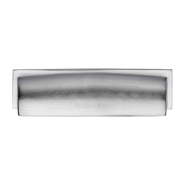 Heritage Brass Drawer Pull Shropshire Design 152mm CTC Satin Chrome Finish - C2765 152-SC - Choice Handles