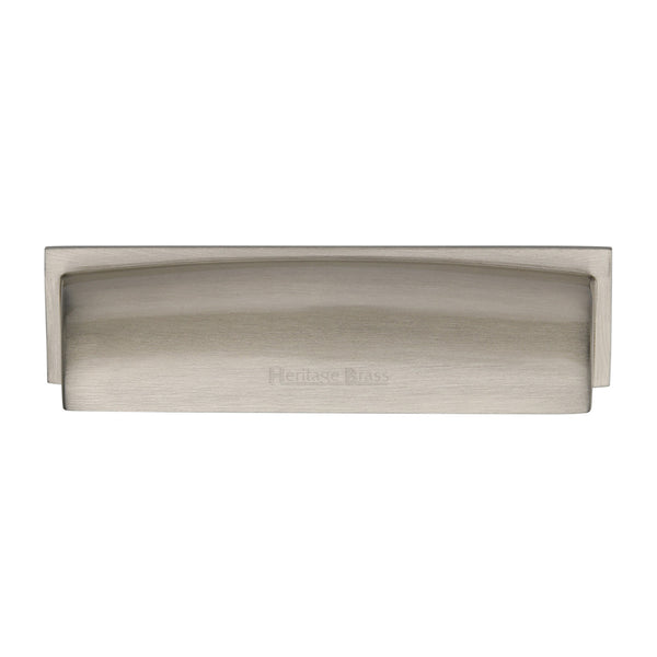 Heritage Brass Drawer Pull Shropshire Design 152mm CTC Satin Nickel Finish - C2765 152-SN - Choice Handles