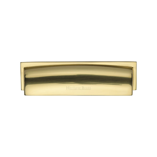 Heritage Brass Drawer Pull Shropshire Design 76/96mm CTC Polished Brass Finish - C2765 96-PB - Choice Handles