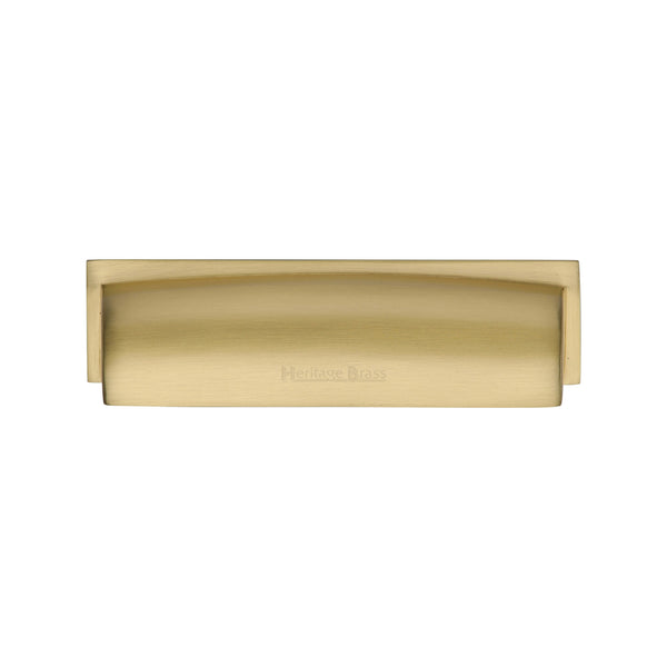 Heritage Brass Drawer Pull Shropshire Design 76/96mm CTC Satin Brass Finish - C2765 96-SB - Choice Handles