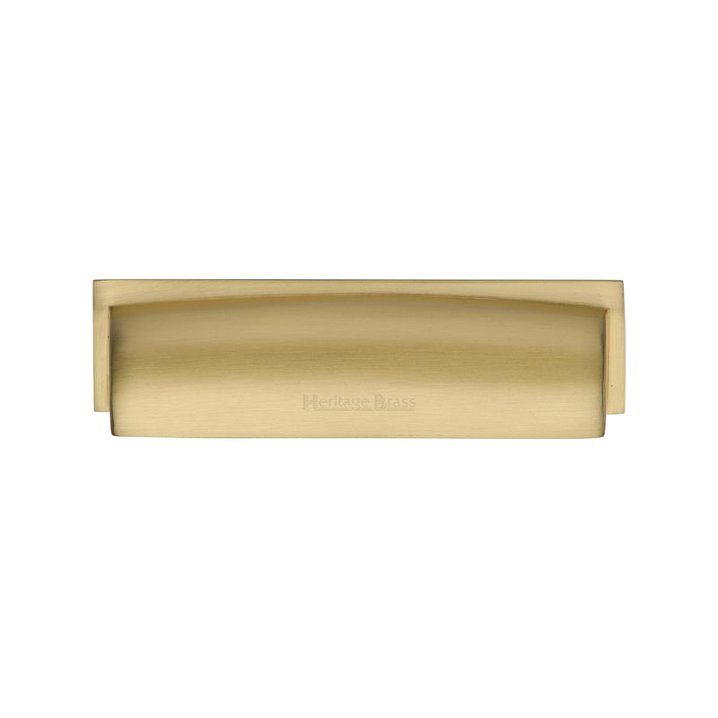 Heritage Brass Drawer Pull Shropshire Design 76/96mm CTC Satin Brass Finish - C2765 96-SB - Choice Handles