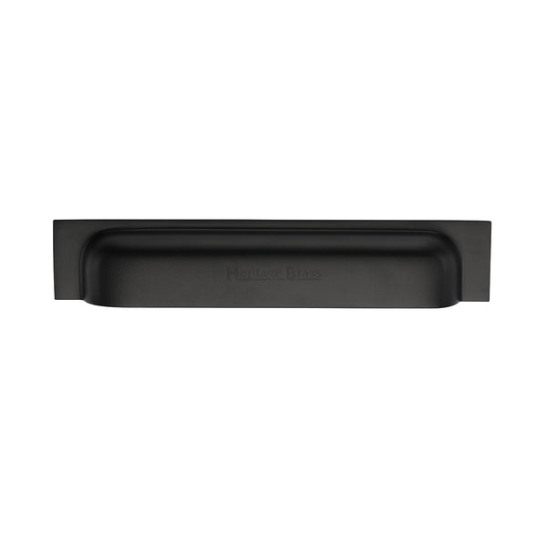 Heritage Brass Drawer Pull Military Design 152mm CTC Matt Black Finish - C2766 152-BKMT - Choice Handles
