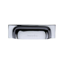 Heritage Brass Drawer Pull 96mm CTC Polished Chrome Finish - C2766 96-PC - Choice Handles