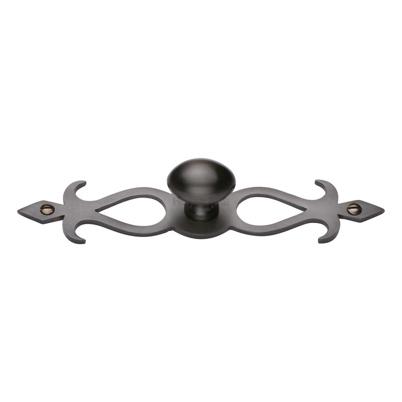 Heritage Brass Cabinet Knob Oval/Backplate Design 32mm Matt Bronze finish
 - C3072 32-MB - Choice Handles