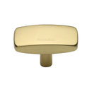 Heritage Brass Cabinet Knob Rectangular Design 41mm Polished Brass finish - C3384 41-PB - Choice Handles