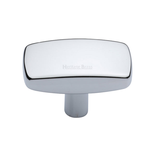Heritage Brass Cabinet Knob Rectangular Design 41mm Polished Chrome finish - C3384 41-PC - Choice Handles