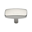 Heritage Brass Cabinet Knob Rectangular Design 41mm Polished Nickel - C3384 41-PNF - Choice Handles