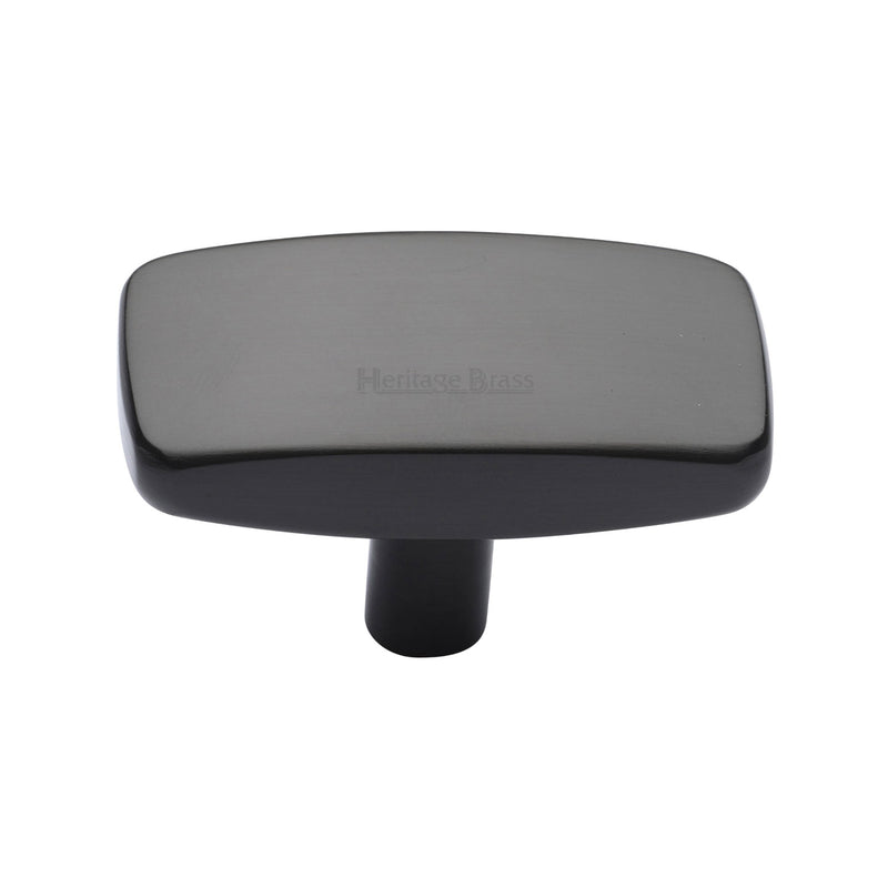 Heritage Brass Cabinet Knob Rectangular Design 47mm Matt Bronze finish - C3384 47-MB - Choice Handles