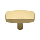 Heritage Brass Cabinet Knob Rectangular Design 47mm Satin Brass finish - C3384 47-SB - Choice Handles