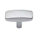 Heritage Brass Cabinet Knob Rectangular Design 47mm Satin Chrome finish - C3384 47-SC - Choice Handles