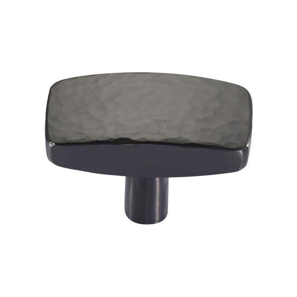 Heritage Brass Cabinet Knob Rectangular Hammered Design 41mm Matt Bronze finish - C3386 41-MB - Choice Handles