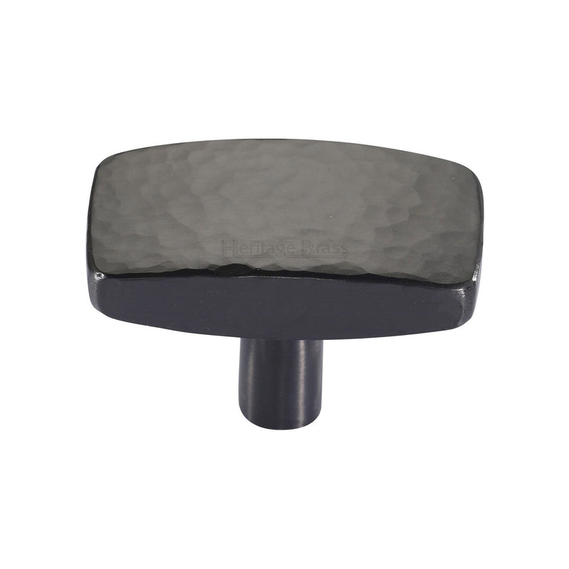 Heritage Brass Cabinet Knob Rectangular Hammered Design 41mm Matt Bronze finish - C3386 41-MB - Choice Handles