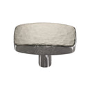 Heritage Brass Cabinet Knob Rectangular Hammered Design 41mm Satin Nickel finish - C3386 41-SN - Choice Handles