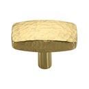 Heritage Brass Cabinet Knob Rectangular Hammered Design 47mm Polished Brass finish - C3386 47-PB - Choice Handles