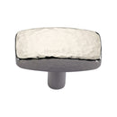 Heritage Brass Cabinet Knob Rectangular Hammered Design 47mm Polished Nickel - C3386 47-PNF - Choice Handles