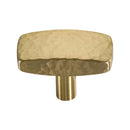 Heritage Brass Cabinet Knob Rectangular Hammered Design 47mm Satin Brass finish - C3386 47-SB - Choice Handles