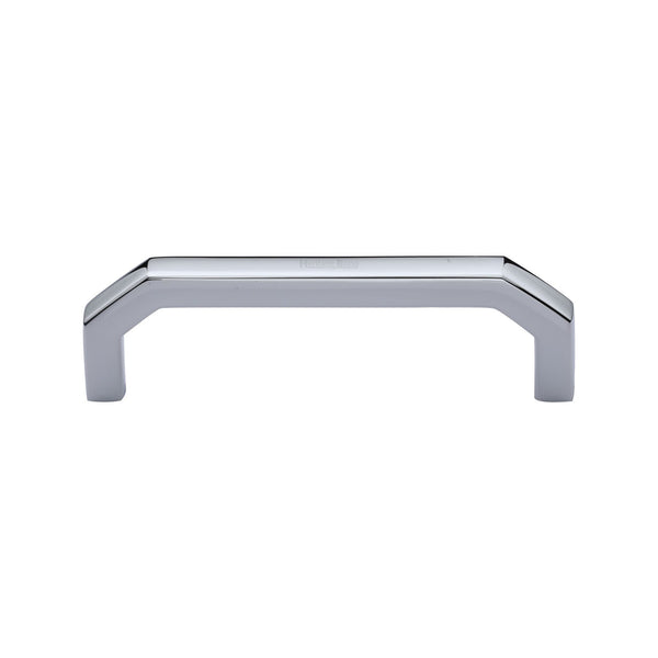 Heritage Brass Cabinet Pull Hex Angular Design 101mm CTC Polished Chrome Finish - C3465 101-PC - Choice Handles