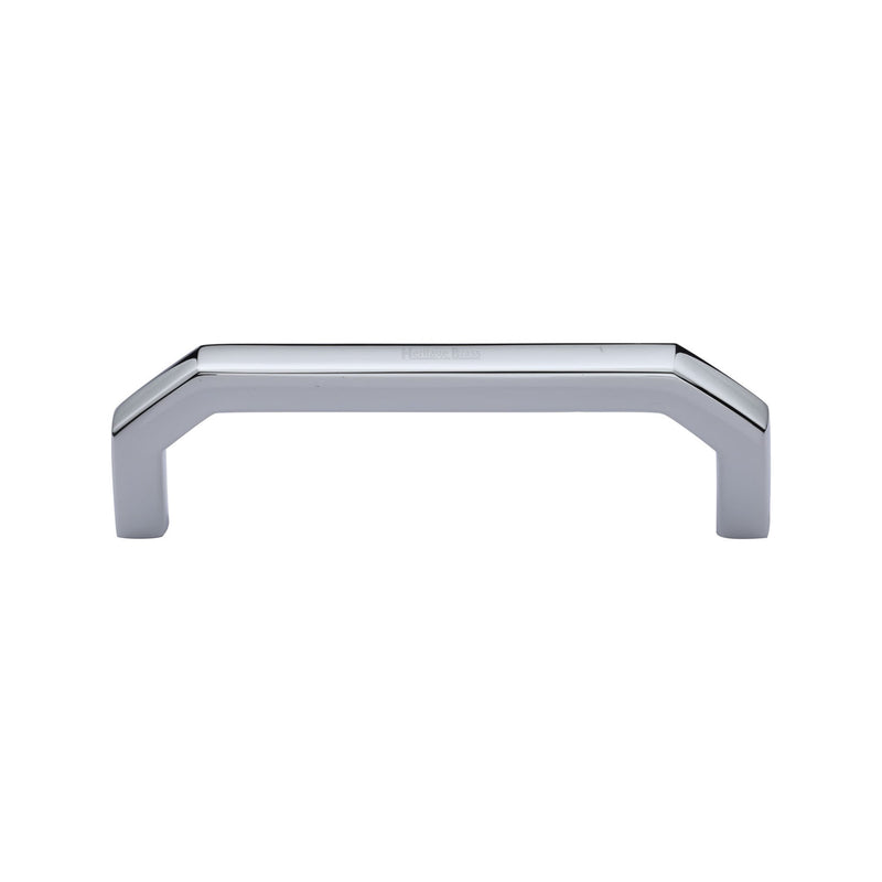 Heritage Brass Cabinet Pull Hex Angular Design 101mm CTC Polished Chrome Finish - C3465 101-PC - Choice Handles