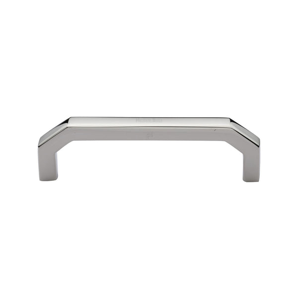 Heritage Brass Cabinet Pull Hex Angular Design 101mm CTC Polished Nickel Finish - C3465 101-PNF - Choice Handles