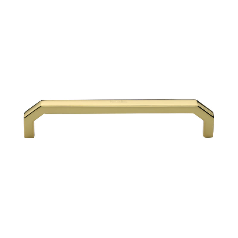 Heritage Brass Cabinet Pull Hex Angular Design 152mm CTC Polished Brass Finish - C3465 152-PB - Choice Handles