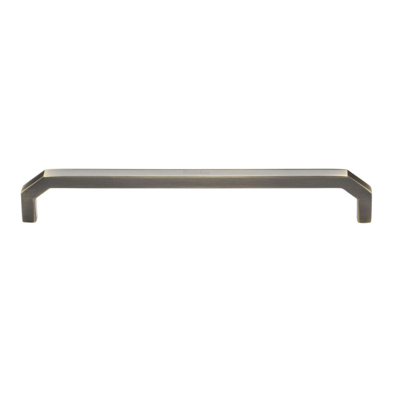Heritage Brass Cabinet Pull Hex Angular Design 203mm CTC Antique Brass Finish - C3465 203-AT - Choice Handles