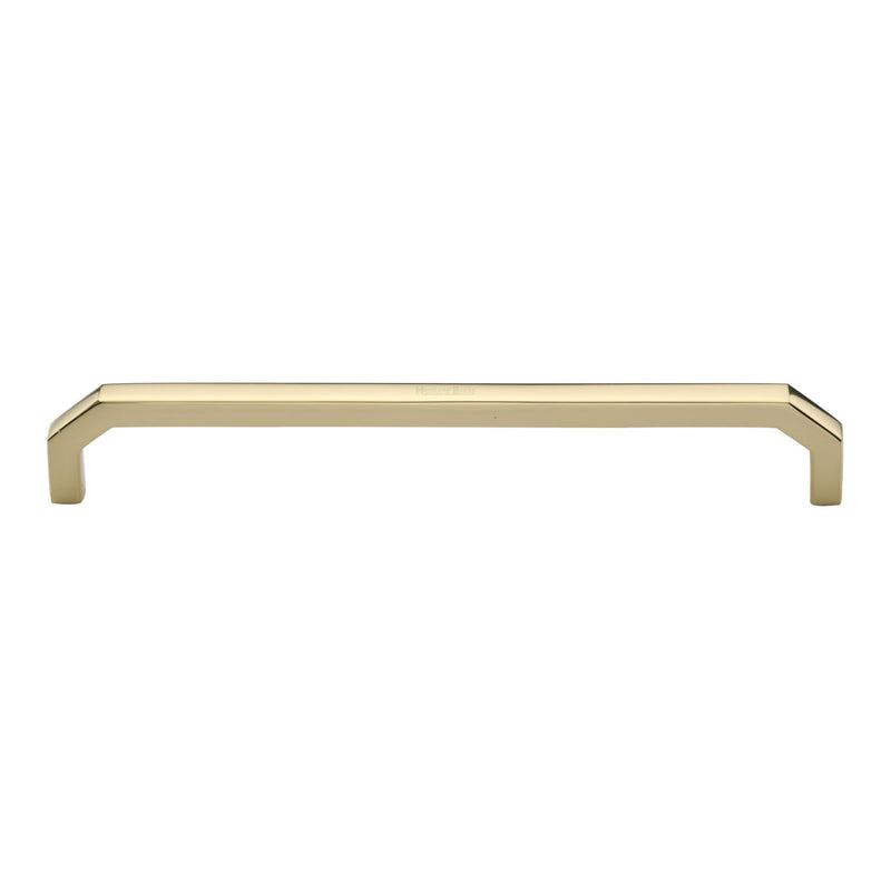 Heritage Brass Cabinet Pull Hex Angular Design 203mm CTC Polished Brass Finish - C3465 203-PB - Choice Handles
