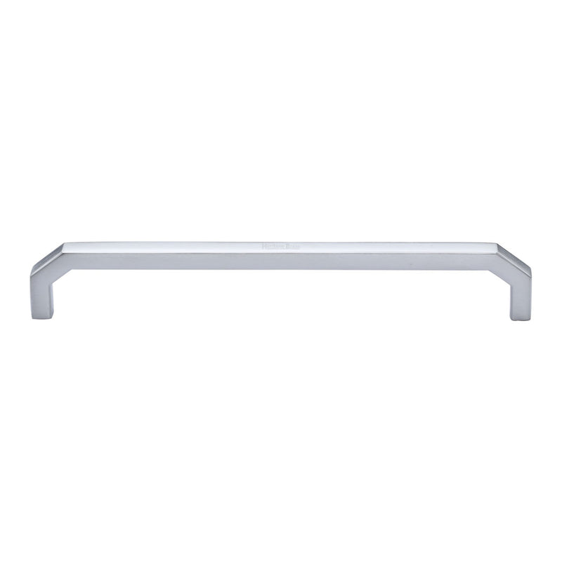 Heritage Brass Cabinet Pull Hex Angular Design 203mm CTC Satin Chrome Finish
 - C3465 203-SC - Choice Handles