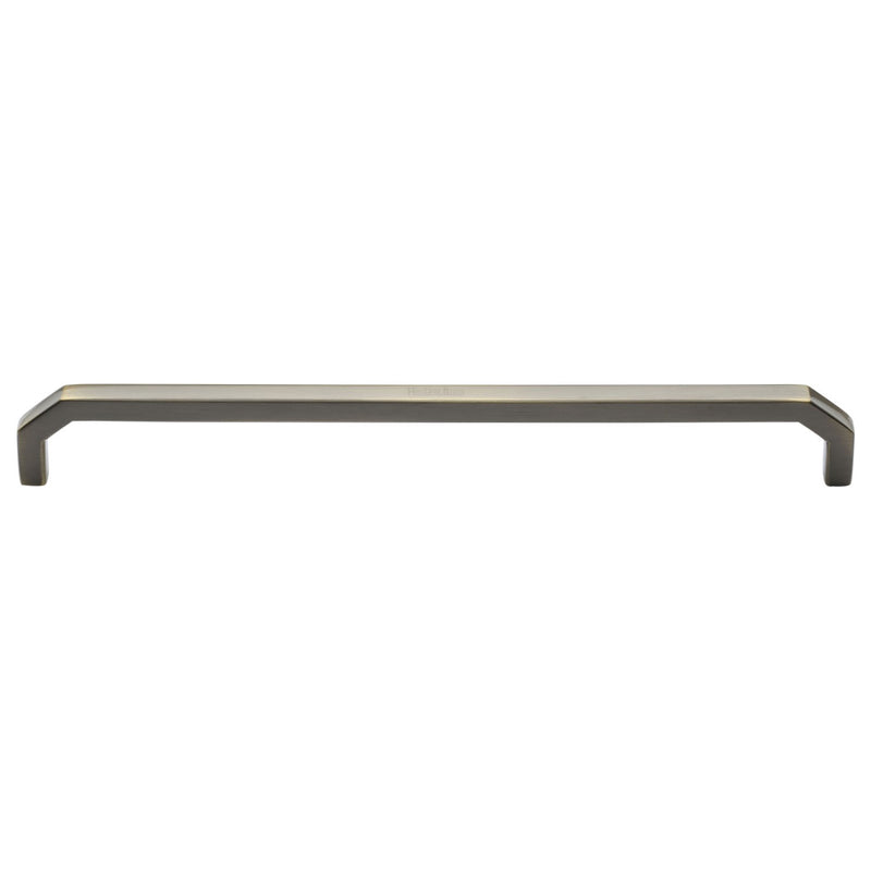 Heritage Brass Cabinet Pull Hex Angular Design 254mm CTC Antique Brass Finish - C3465 254-AT - Choice Handles