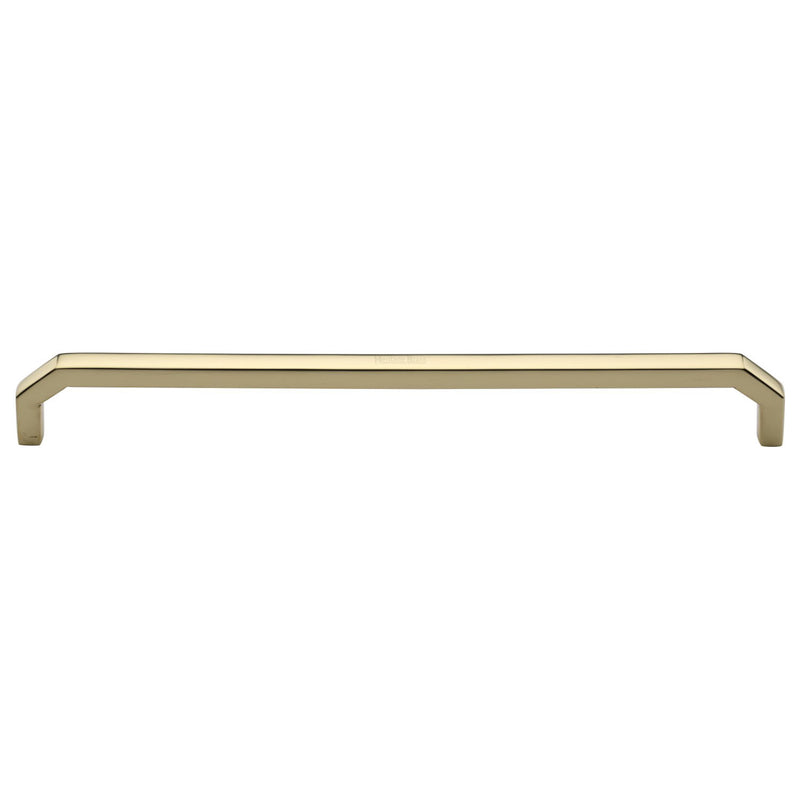 Heritage Brass Cabinet Pull Hex Angular Design 254mm CTC Polished Brass Finish - C3465 254-PB - Choice Handles