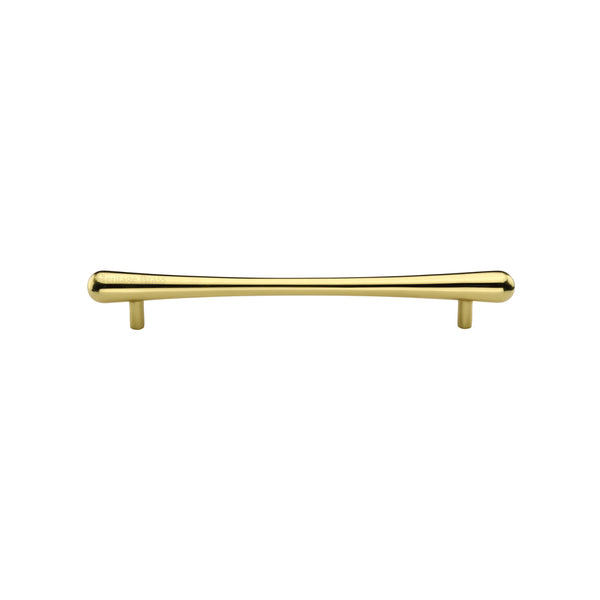 Heritage Brass Cabinet Pull T-Bar Raindrop Design 128mm CTC Polished Brass Finish - C3570 128-PB