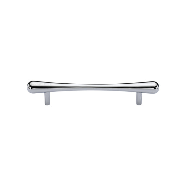 Heritage Brass Cabinet Pull T-Bar Raindrop Design 128mm CTC Polished Chrome Finish - C3570 128-PC - Choice Handles