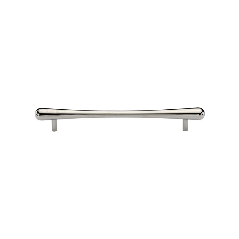 Heritage Brass Cabinet Pull T-Bar Raindrop Design 128mm CTC Polished Nickel Finish - C3570 128-PNF - Choice Handles