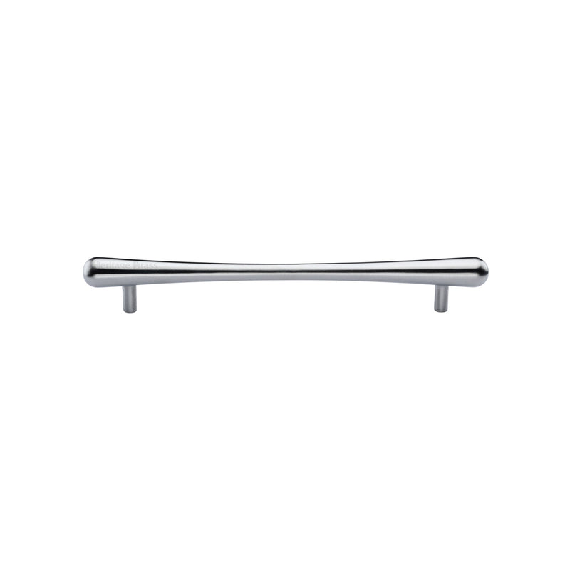 Heritage Brass Cabinet Pull T-Bar Raindrop Design 128mm CTC Satin Chrome Finish - C3570 128-SC - Choice Handles